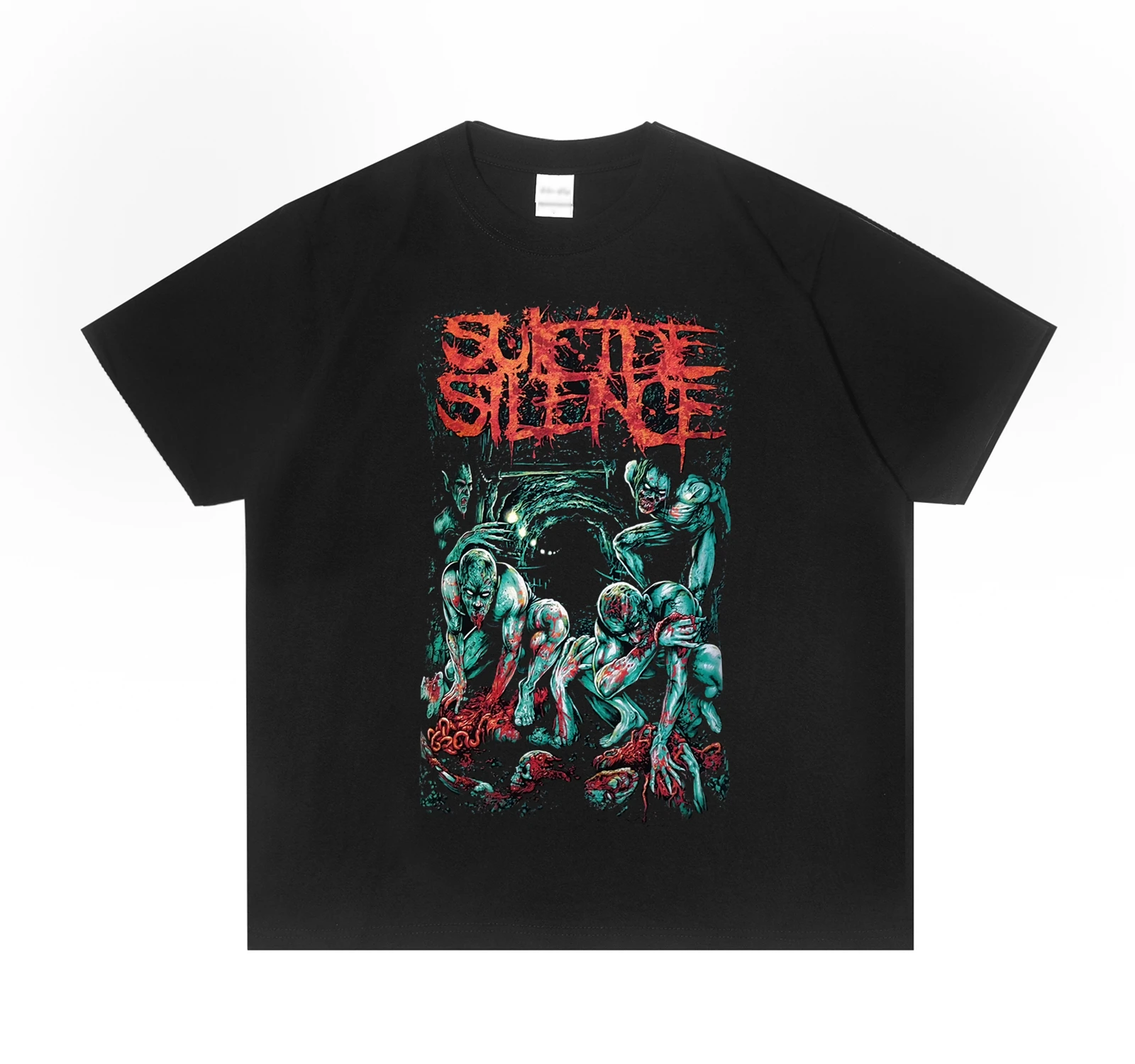 Suicide Silence Dead Core Hard Rock Suicide Silence Band imprimé T-shirt à manches courtes pur coton haute qualité marque de luxe