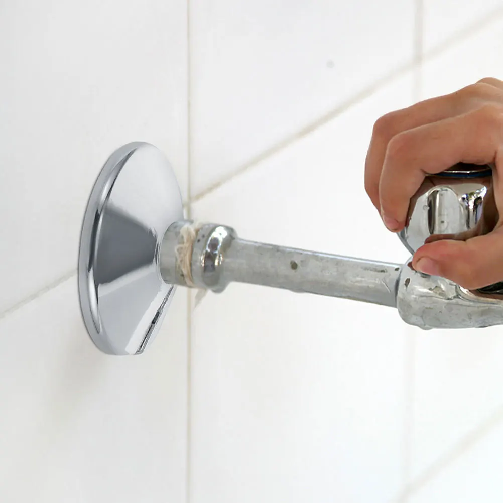 

2pcs Water Pipe Collar Cover Pvc Alloy Durable Fit For Shower Toilet Drain Pipes Wall Split Flange Cover Cap Kitchen Sink Waste