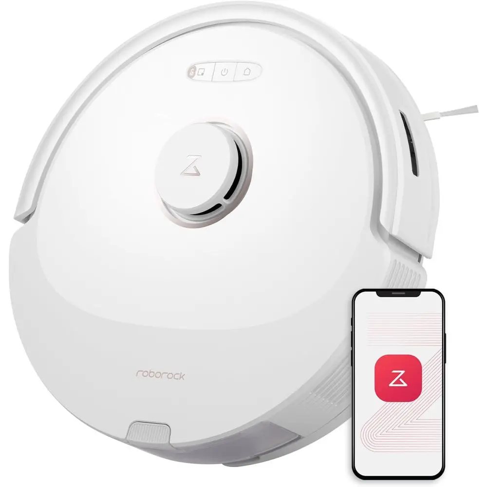 Max Robot Vacuum and Mop, DuoRoller Brush, 5500Pa Suction, LiDAR Nav, Obstacle Avoidance, White (Renewed)
