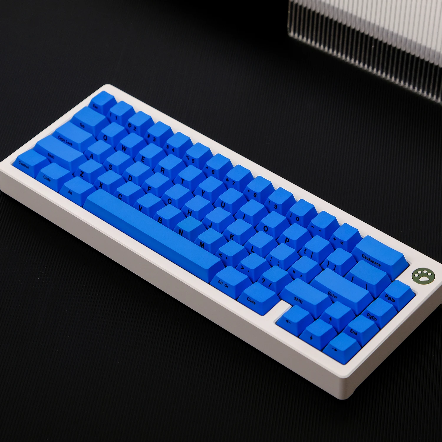 Blue, side engraved, original PBT material 65/75/87/98/104 with row keycaps