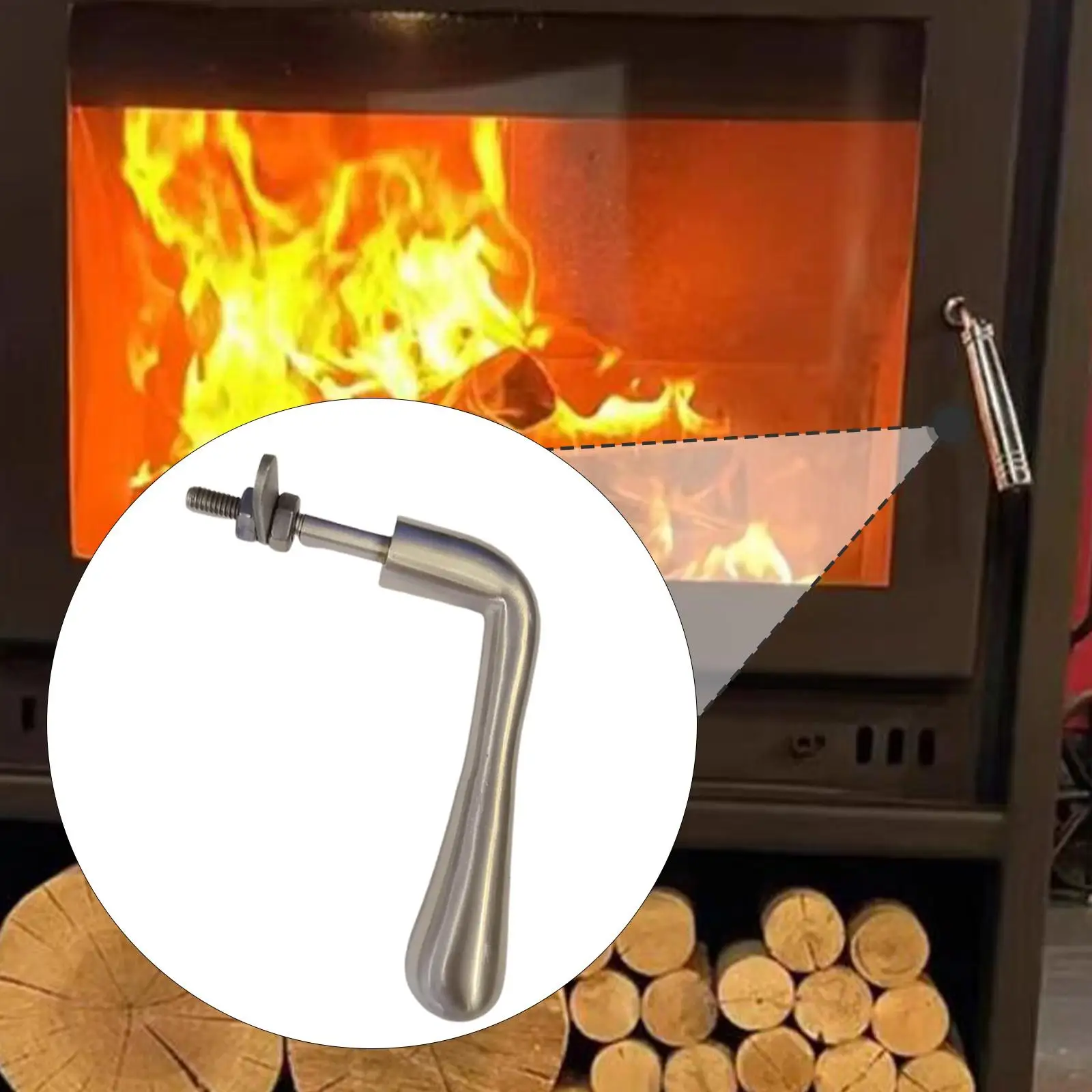 

Прочная сменная дверная ручка печи, термостойкая фурнитура для камина, детали и инструменты для камина