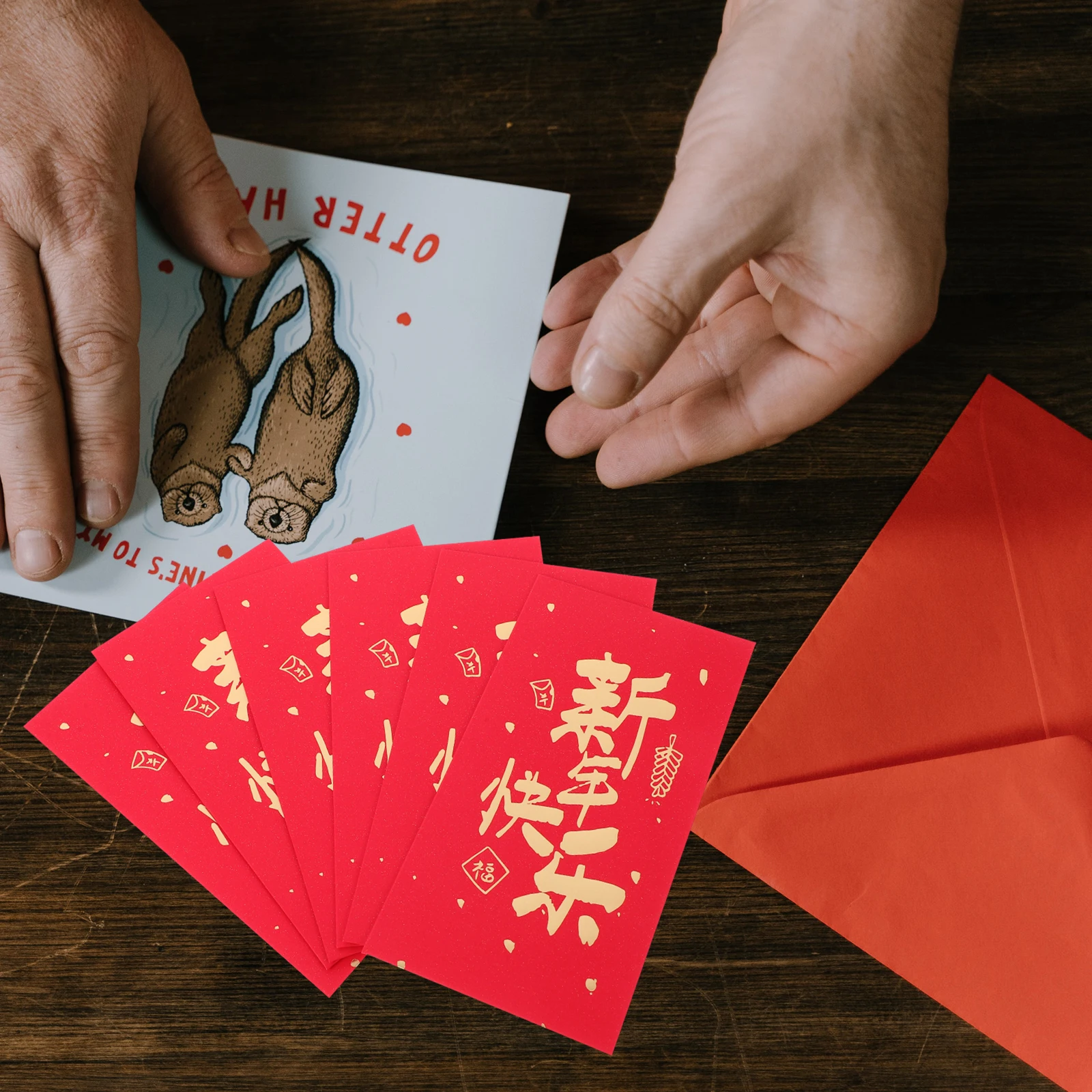 

6 Pcs Red Envelope Bag Chinese Lucky Money Envelopes Lunar New Year Calendar Paper Cash Packets