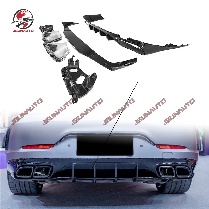 

For Benz-amg GT53 GT63 to Gt63s Style Body Kit Front Bumper Rear Diffuser With Exhaust Tips For GT63S GT53 GT50 Spoiler