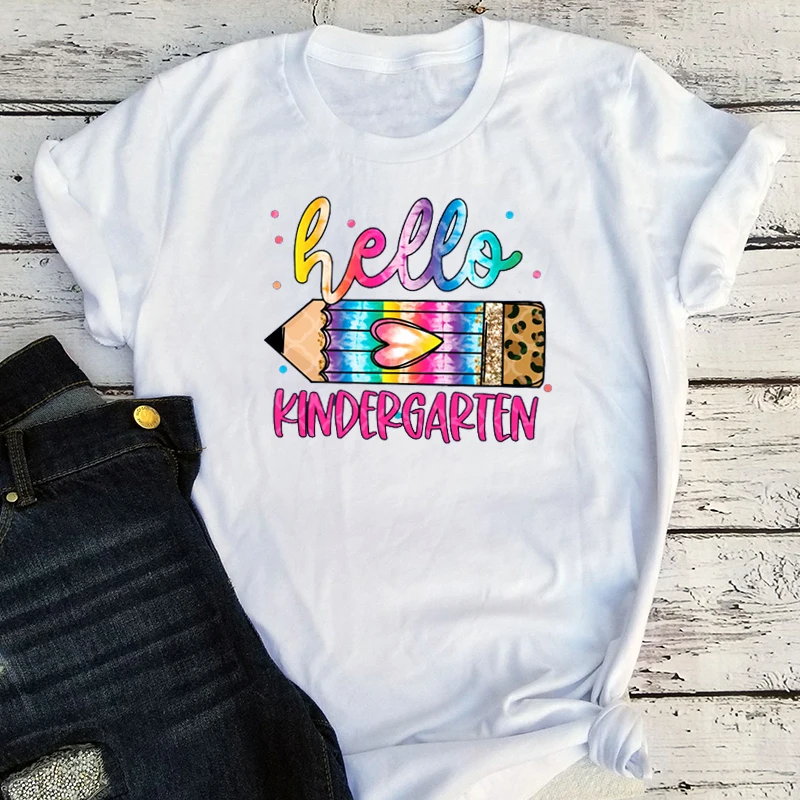 

Kindergarten Shirt First Day of School Tshirt First Day of Kindergarten Tops Gothic Back To School Shirts Preschool Tee