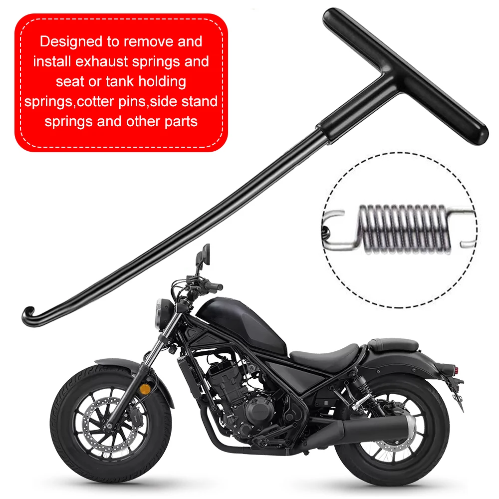 Motocicleta Escape Primavera Gancho T Shaped Handle Tubo De Escape Spring Wrench Extrator Instalador Gancho Ferramenta Para Motocicleta tubo de escape