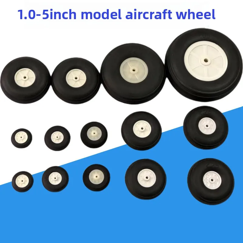 Roues d'avion RC 25-125mm, pneus en caoutchouc PU pour modèle d'avion à aile fixe, accessoires de train d'atterrissage de voiture