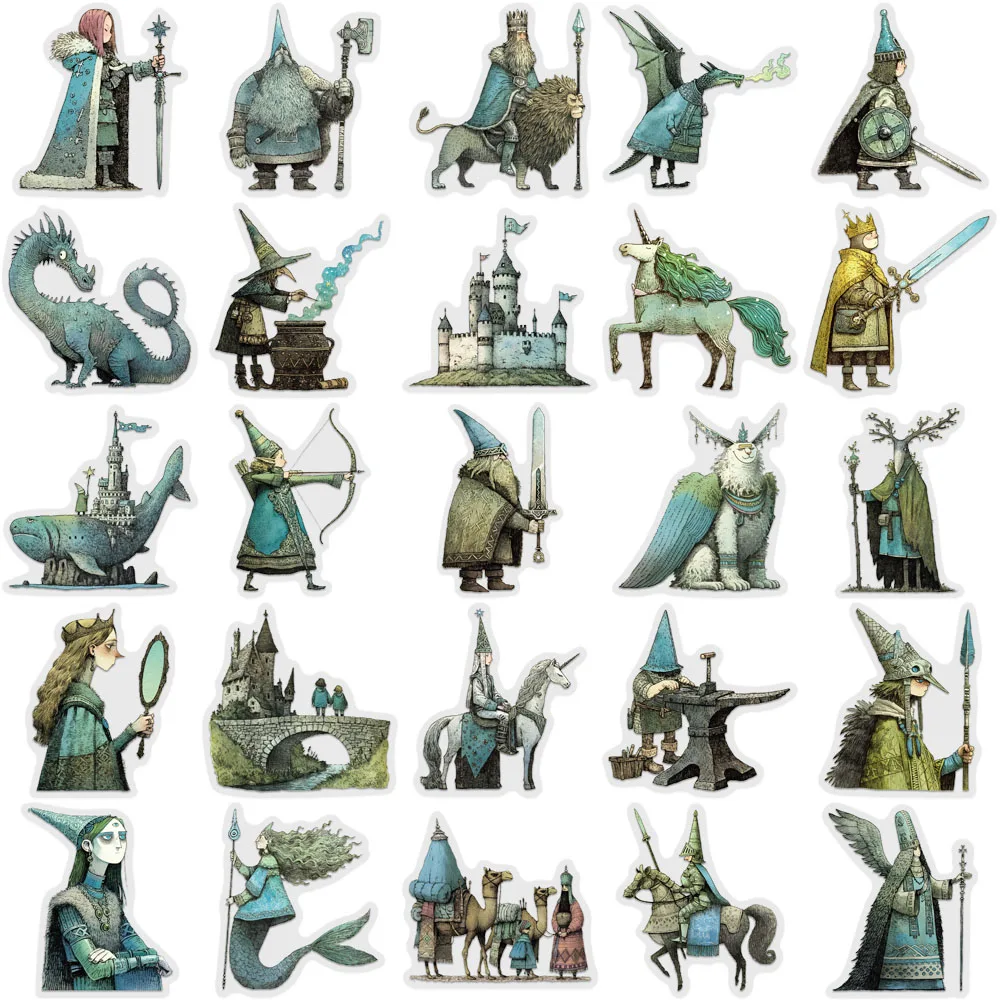 50 قطعة من ملصقات العالم السحري الإبداعي، أدوات مكتبية، ثلاجة الكمبيوتر، جراب هاتف، ملصقات شخصية جمالية #4