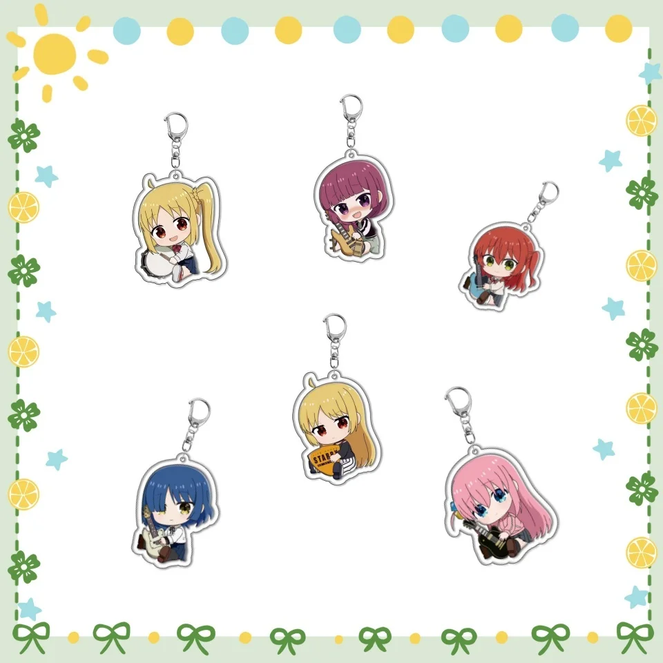 Anime Lonely Rock Acrylic Keychain 6cm Cartoon Character Ornament Key Bag Pendant gift