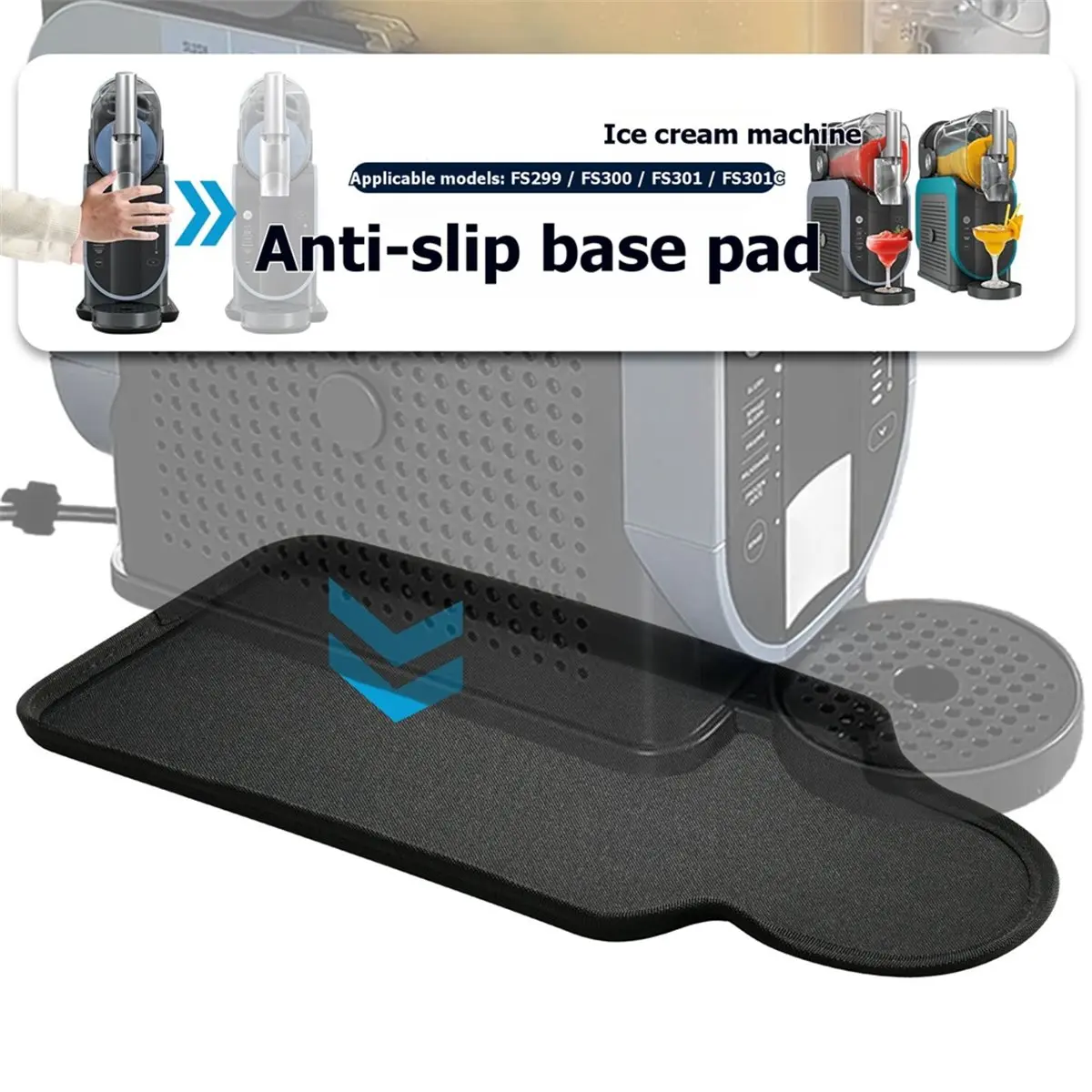 Homegood Sliding Pad for Ninja Slushie Machine FS299 FS301 Replacement Accessories Slider Mat for Ninja Slushie Machine