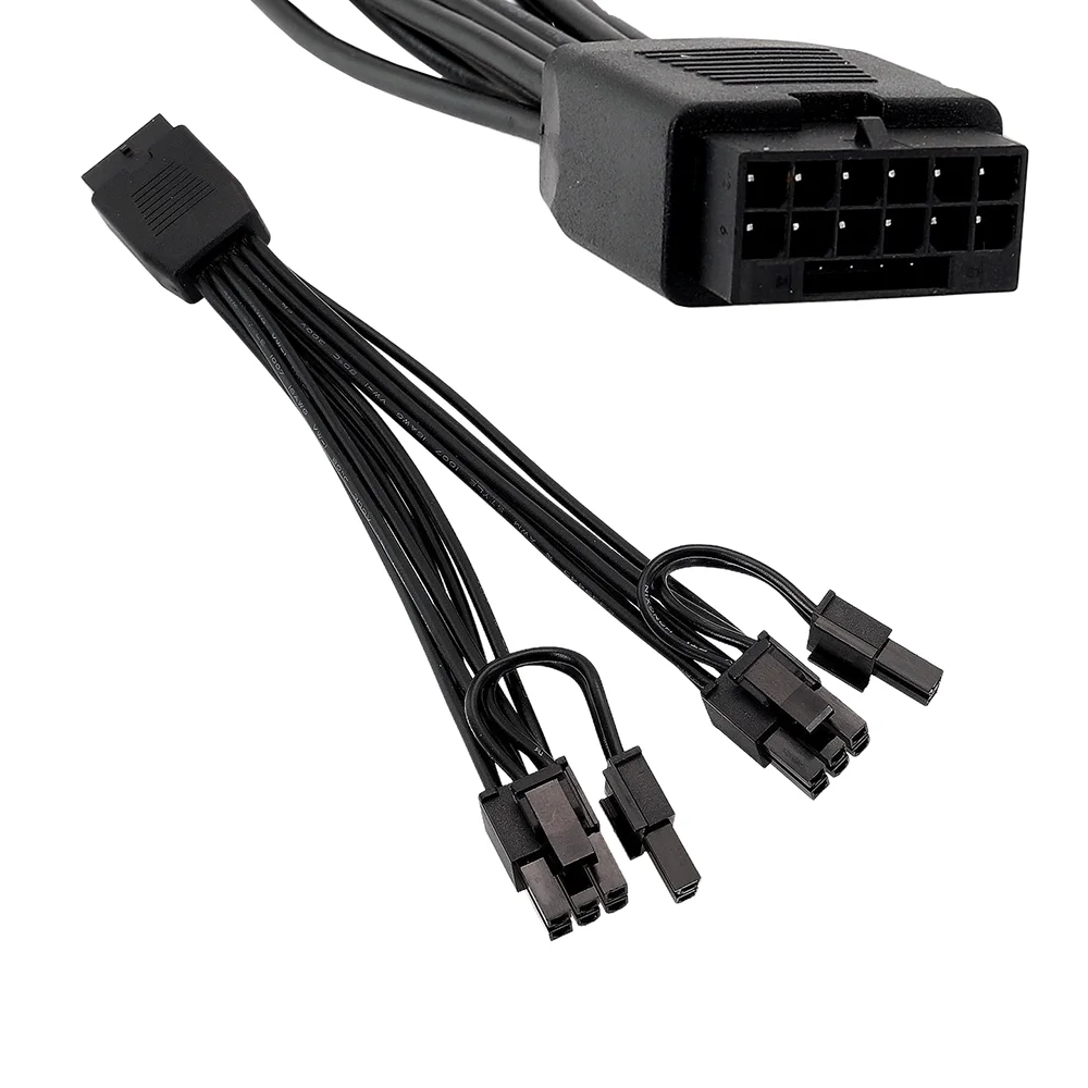 GPU Power Cable PCIE5.0 12VHPWR Female to Dual 8 PIN 6+2P Adapter 12PIN to 2x8PIN Video Card Convert Cable 16AWG PC Power Cord