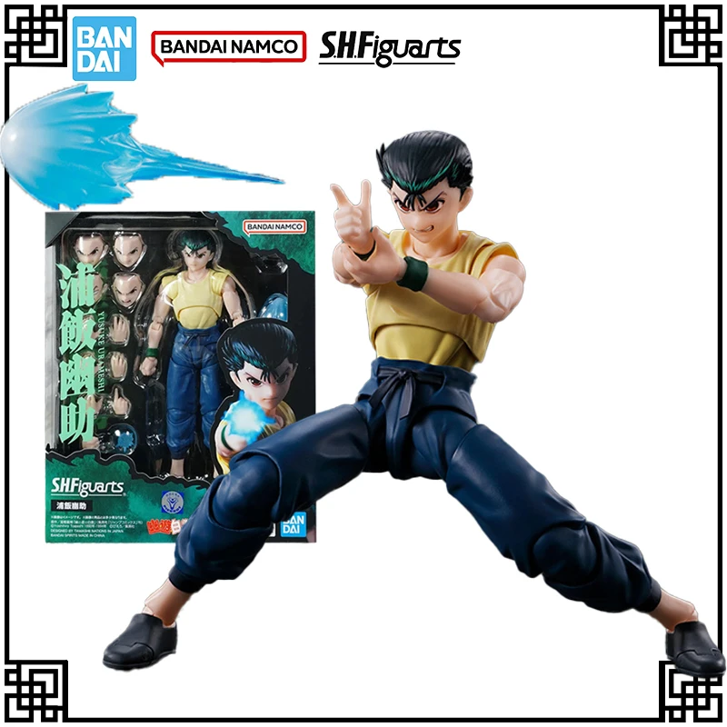

In Stock Genuine Bandai Original SHF Yu Yu Hakusho Anime Figure YUSUKE URAMESHI Action Figures Toys For Children's Gifts