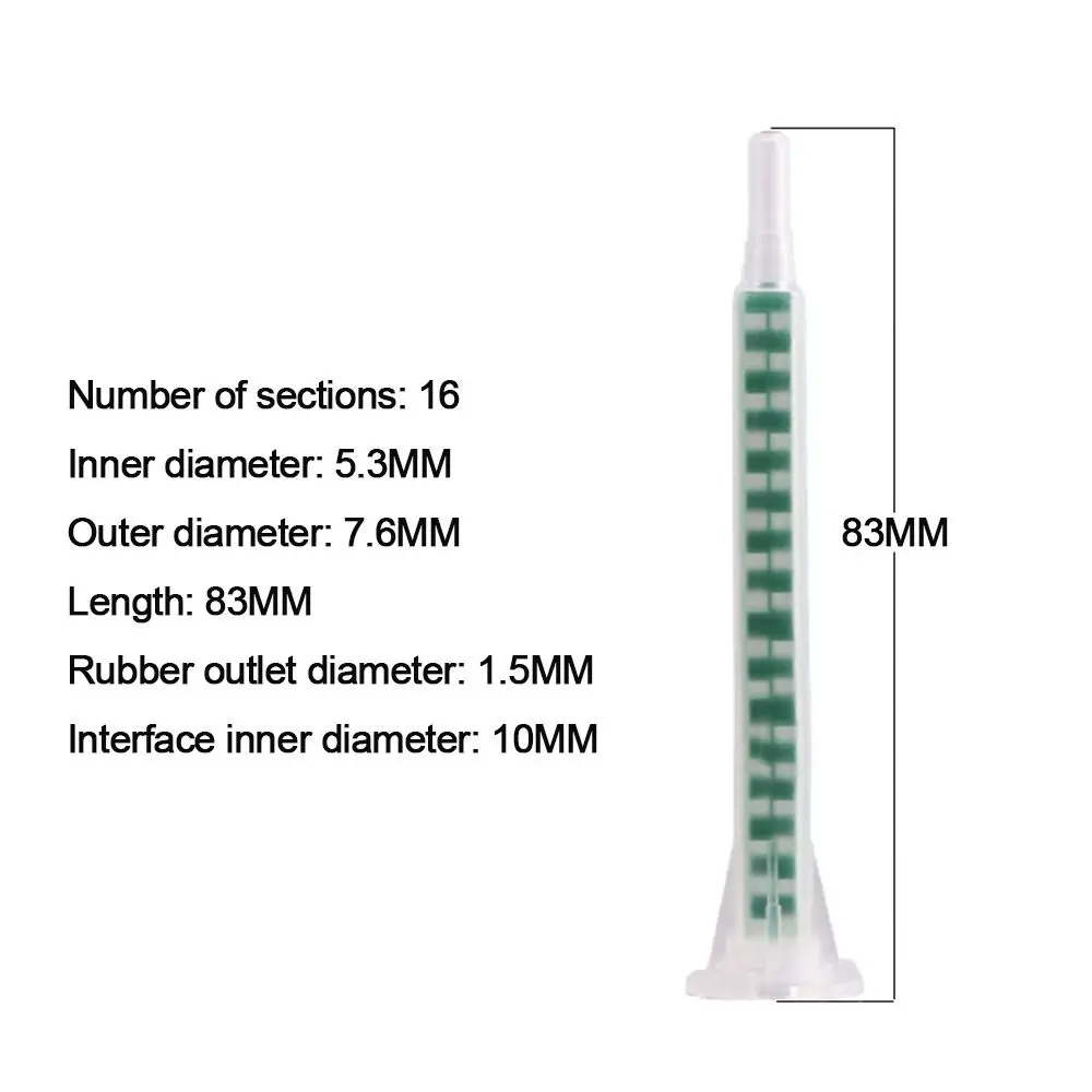 Hot Sale Static Mixer Portable Epoxy Resin Mixing Tube AB Glue Gun Nozzles Syringe Two Component Resin Liquid Mixing Machine