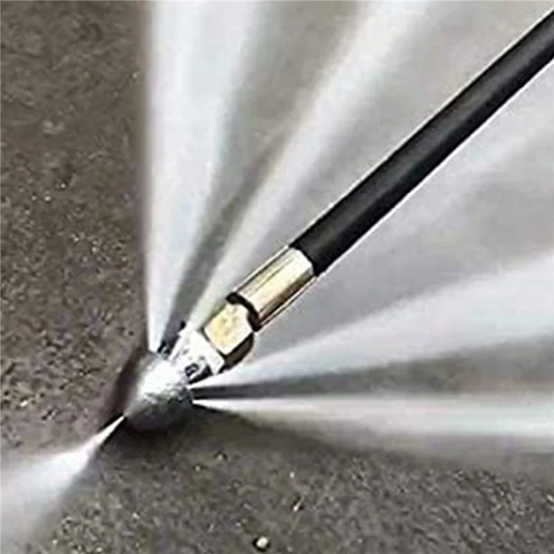 AA49 5X Hochdruckreiniger-Kanaldüse mit Edelstahl, langlebige Design-Abwasserstrahldüse, 1/4 Zoll schnell anschluss