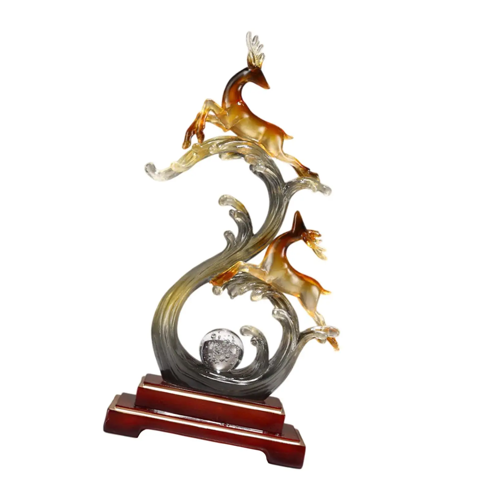 

Статуэтка оленя, декоративная фигурка животного, коллекционная статуэтка оленя для книжной полки, спальни, гостиной, подарки на новоселье, прикроватная тумбочка