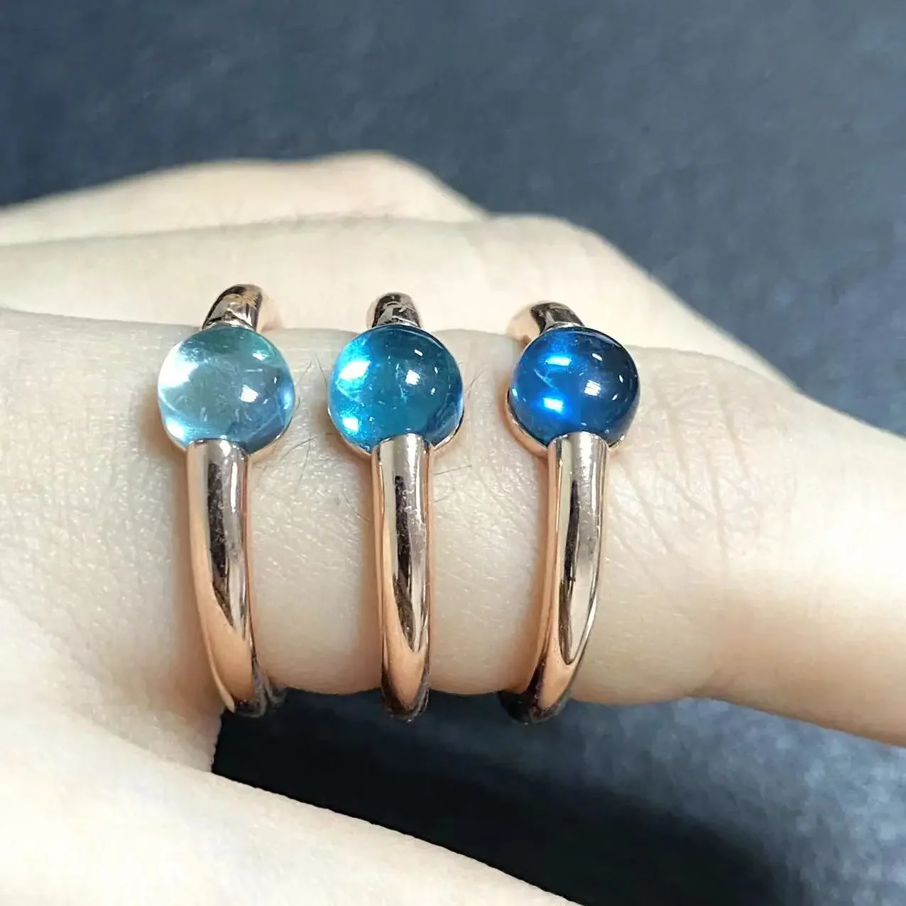 

Ring 40Colors Candy Crystal Simple Round Ring Turquoise Ring For Women Rose Gold Plated Fashion Jewelry Birthday Gift