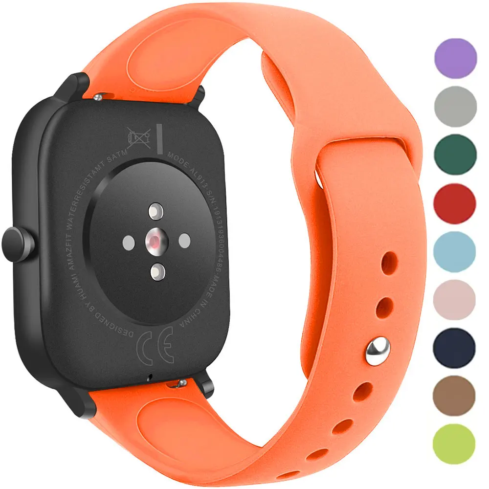 Cinturino in silicone per Amazfit GTS 2 Mini/3/2e/4/GTR 4/3/Pro/2 42mm 47mm/GTR 2e/stratos 3 20mm/22mm cinturino per orologio bip-U-S-lite