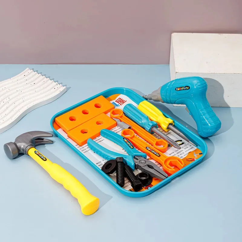Diy Fantasiespel Speelgoed Onderhoudsgereedschap Kit Veilig Plastic Simulatie Schroevendraaier Hamer Geschenken Reparatieset voor kinderen