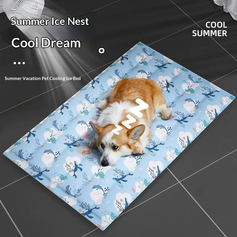 Pet Cooling Ice Nest: Cool and Comfortable Experience, Suitable for Floors and Sofas in Summer, Applicable to Dogs and Cats of All Sizes, Relieves Heat Discomfort, Cool Ice Bed Designed for Lying Down and Sleeping