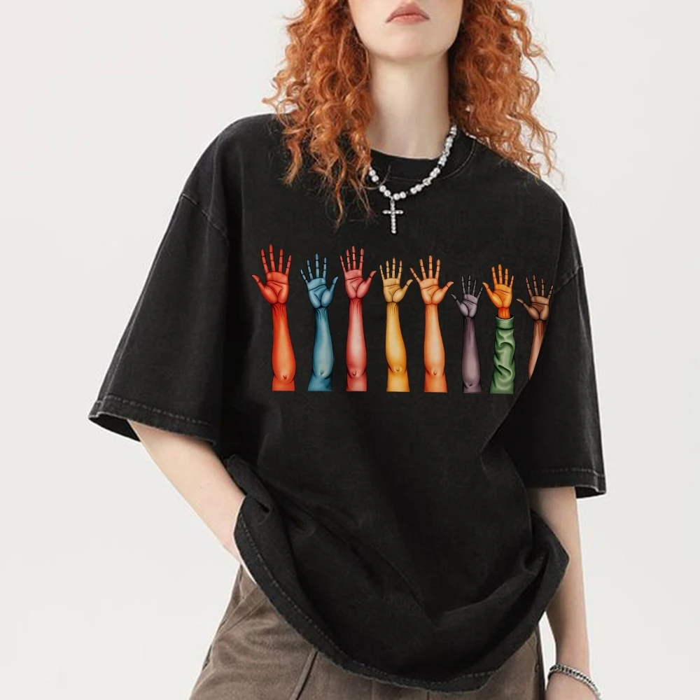 Damen-T-Shirt, grafisch, für den Sommer, weich, für den täglichen Gebrauch, unverzichtbare T-Shirts mit Aufdruck, Baumwolle, bequem, lockere Passform, lässiger Modestil