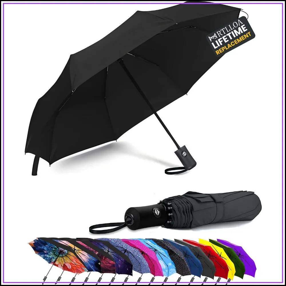 

Travel Essentials Mini/Compact Umbrella for Purse - Small Lightweight, UV Sun Protection, Tiny Umbrella for Men/Women