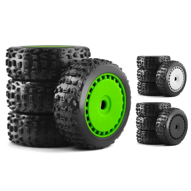 

4pcs 116mm 1/8 RC Off-Road Buggy Tires Wheel 17mm Hex for ARRMA Trxs Redcat Team Losi Kyosho VRX HPI WR8 HSP Hobao 1:8 RC Car