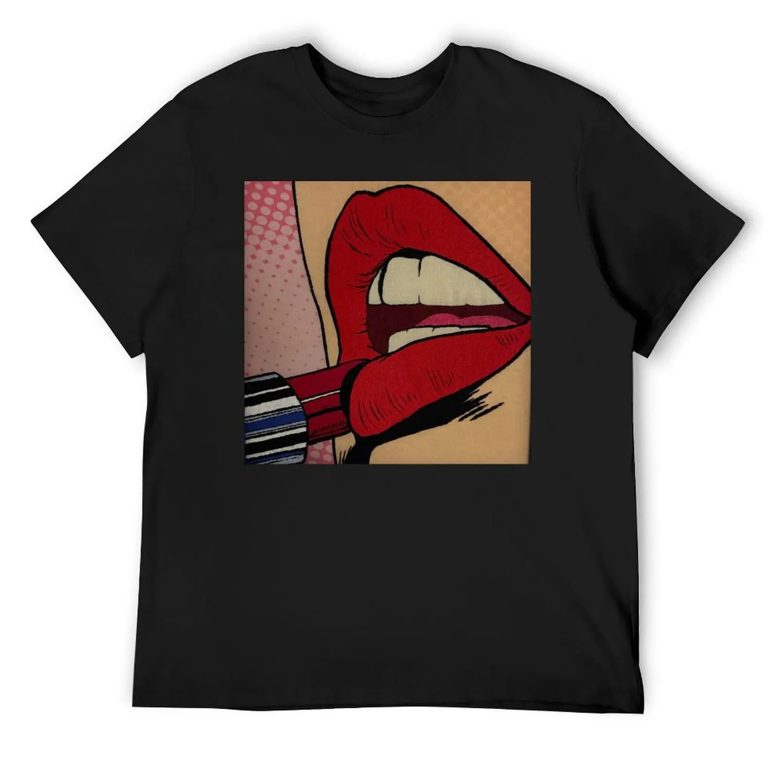 

Lipstick Popart T-Shirt sports fans shirts graphic tee man t shirt custom t shirt mens designer clothes