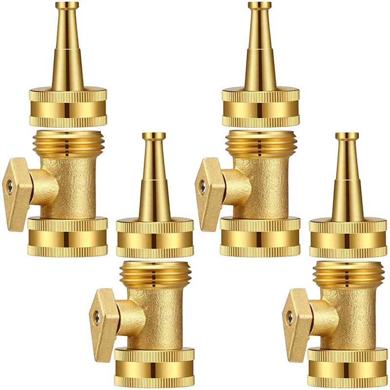 

Brass Jet Nozzle High Pressure Hose Nozzle Shutoff Valve Brass Heavy Duty ,Connector For Garden Hose