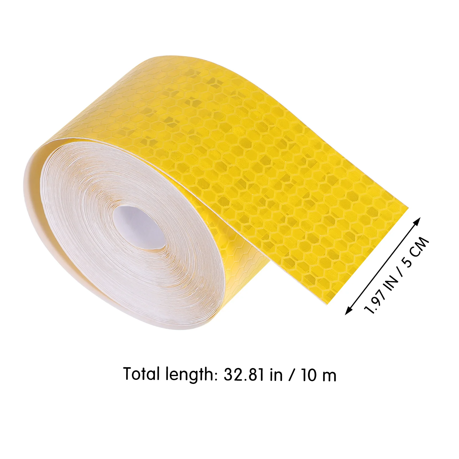 1 Roll Traffic Warning Tape Reflective High Visibility Bright Yellow Safety Strip for Roads Parking Lots Construction Barrier