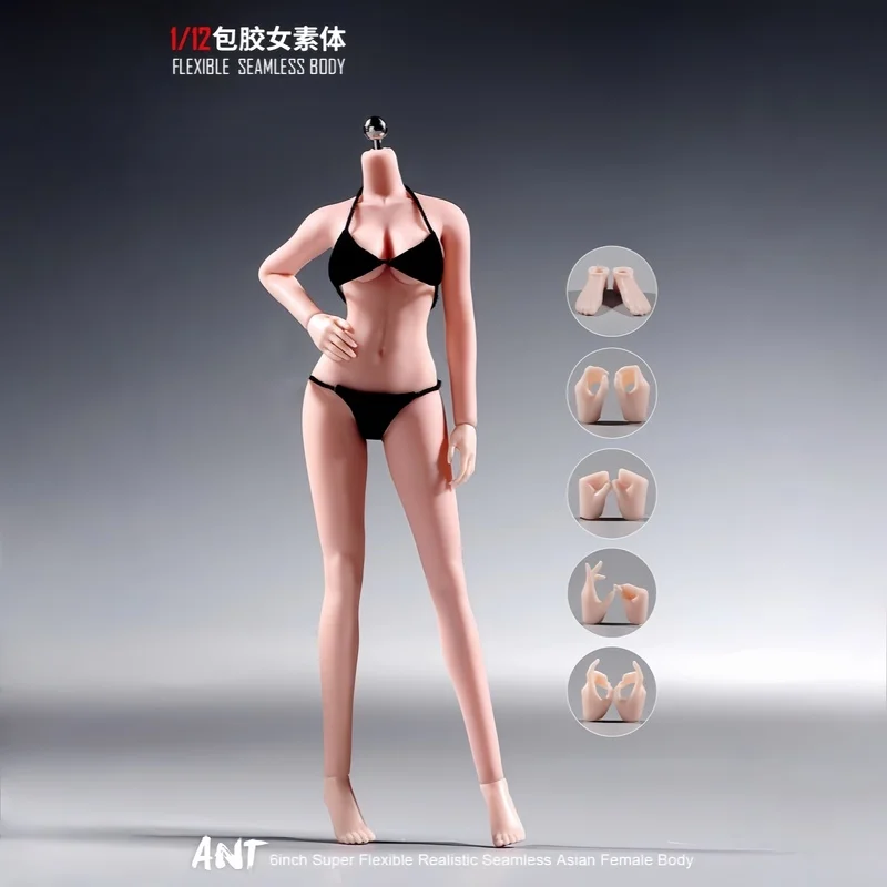 Original In Stock ANT 1/12 N306/T305 Slim Series Steel Bone Silicone Female Body Super Movable Action Figure Model Toys Gifts
