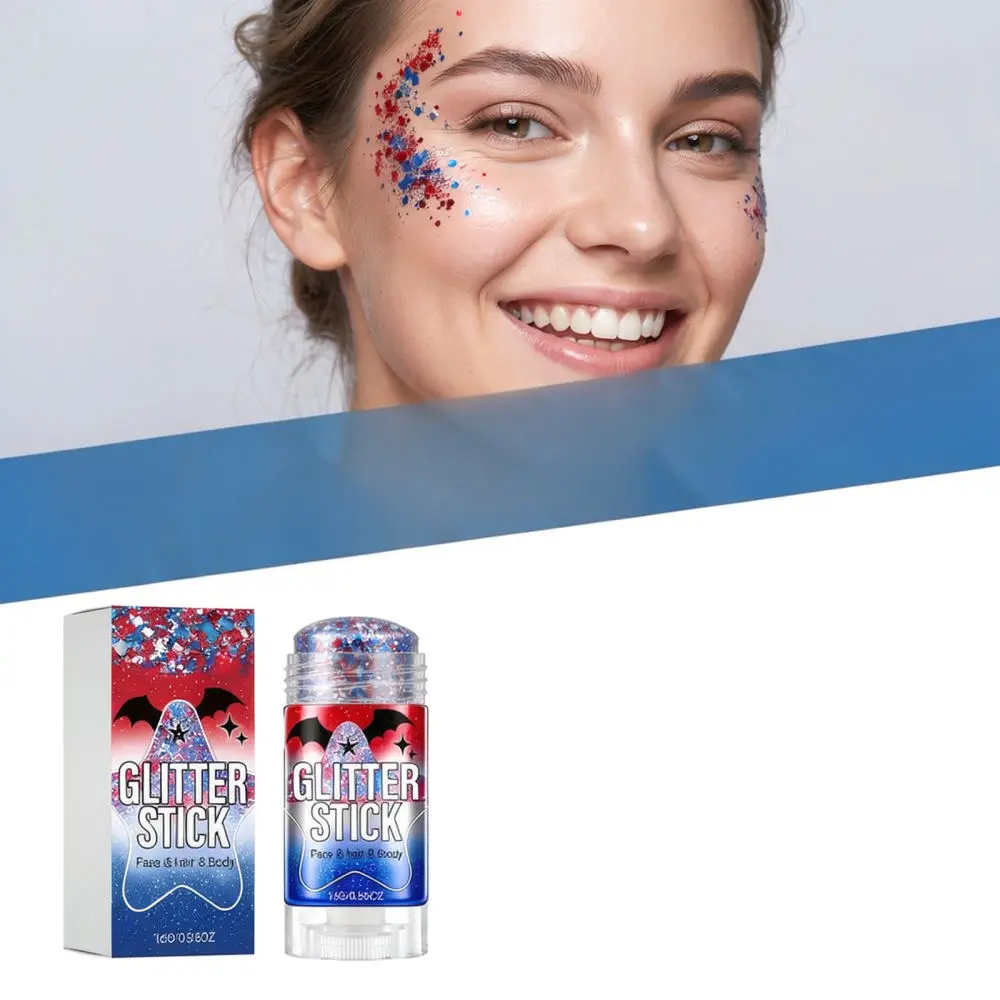 Portable Face Highlighter Stick Glitter Shimmer Cosmetic Makeup Brightener Smooth Pigment For Party Holiday Stage Beauty Routine