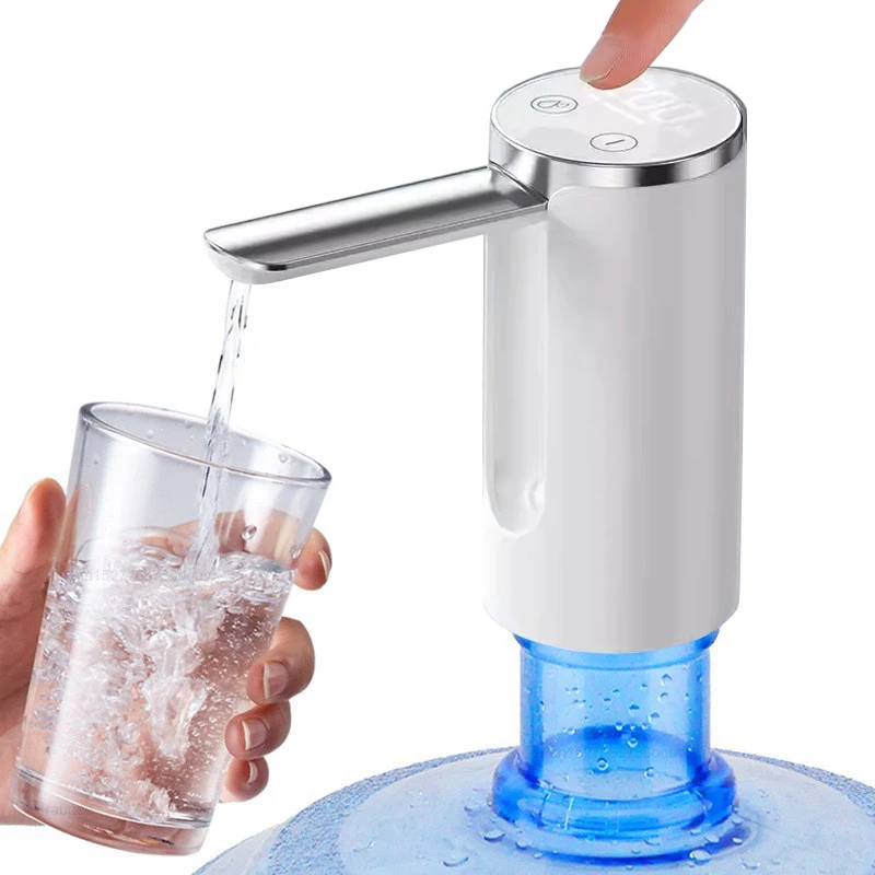 Elektrische Wasser-Gallonen-Flaschenpumpe, automatische zusammenklappbare Wasserspenderpumpe, 19 Liter, wiederaufladbare, faltbare Schreibtisch-Wasserflaschenpumpe