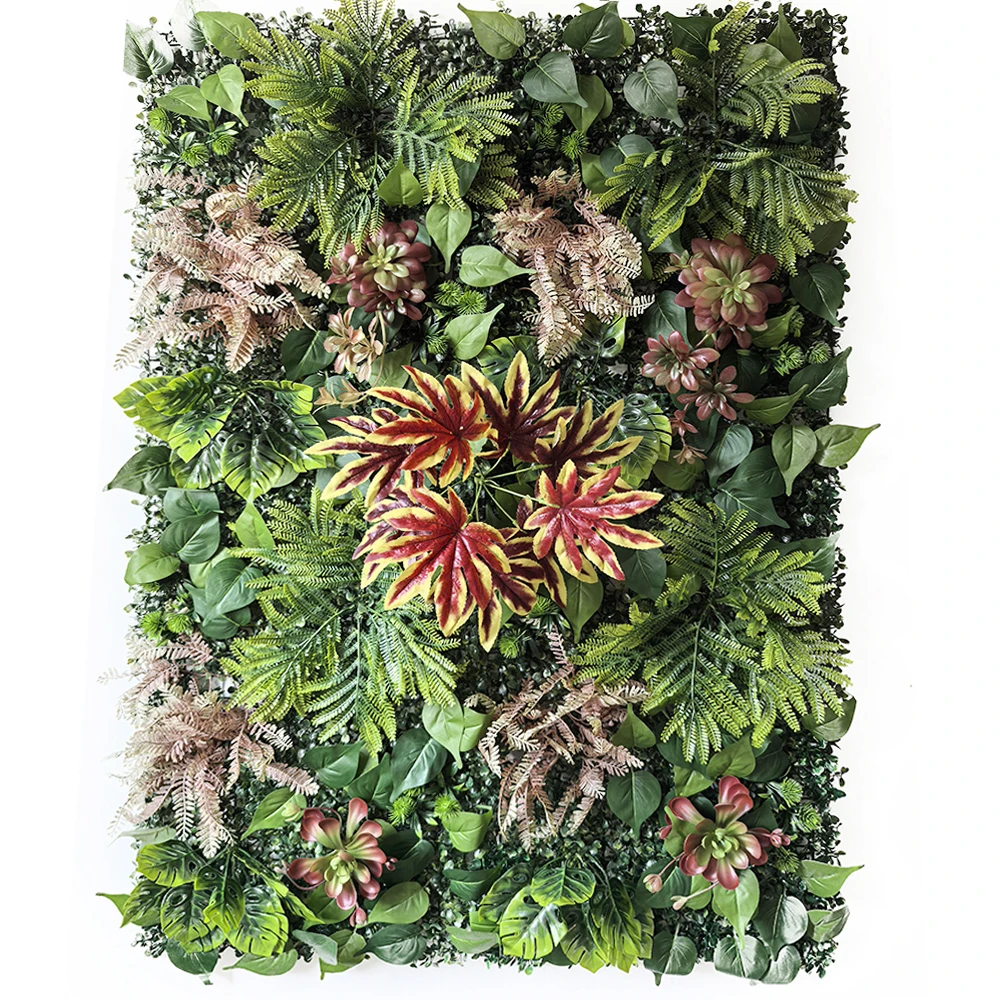 Paneles de pared de plantas artificiales de 40CM x 120CM, decoración de pared de fondo decorativo, paneles de pared verdes falsos para el paisaje del jardín del hogar