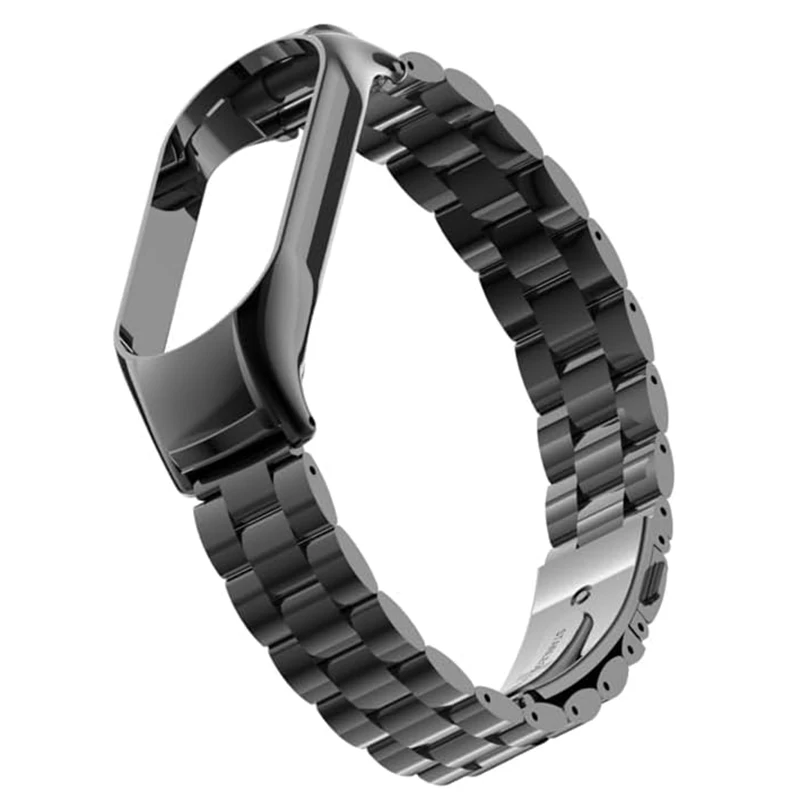 สายสแตนเลสสตีลพร้อมเคสสำหรับ Xiaomi Mi band 8 7 6 5 4 3สายนาฬิกาโลหะผู้ชายผู้หญิงสำหรับ Miband 8