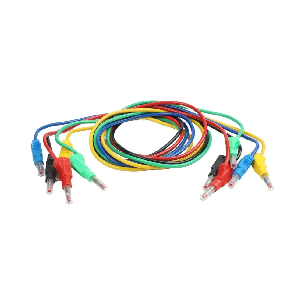 4mm Banana To Banana Jack Test With Flexible PVC Wire For Circuit Measurement And Lab Equipment 5 Color Options