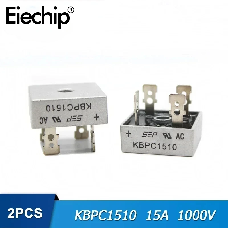 2/5PCS Diode Bridge RectifierKBPC3510  KBPC1510 KBPC2510 1000V 15A 25A 35A Rectifier Bridge Electronic Components