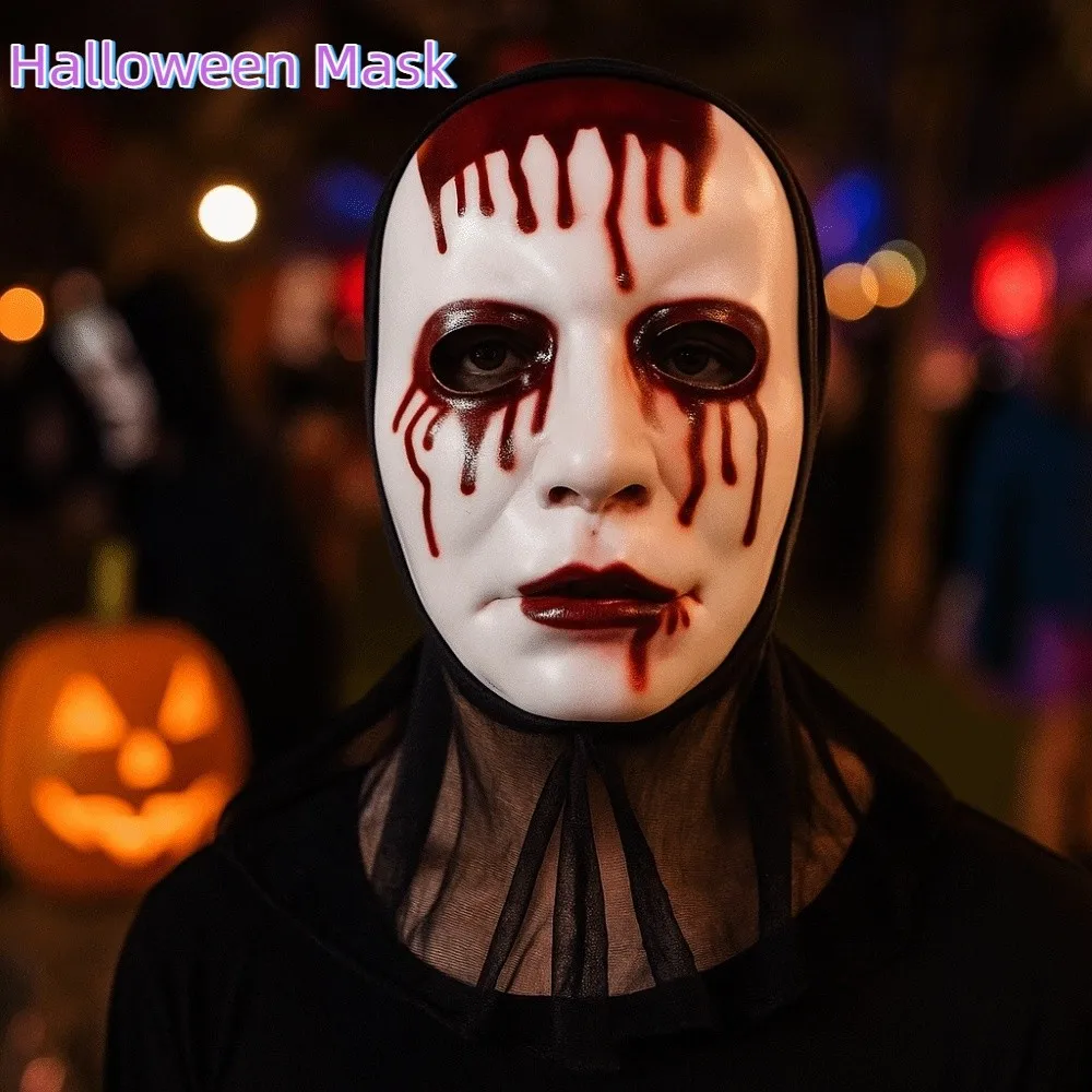 

Costume Accessory Scary Look Halloween Mask Realistic Blood Reusable Blood Scar Mask Plastic Performance Mask Cosplay Event