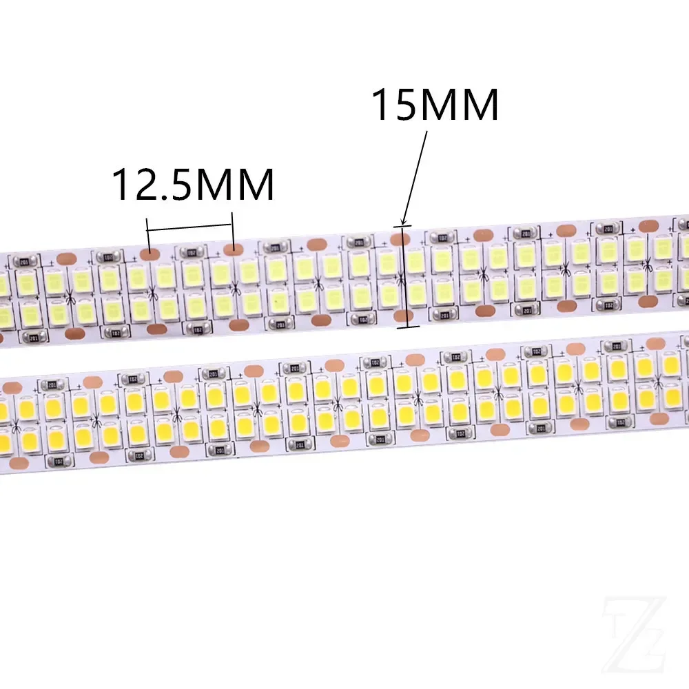 240leds/m 480leds/M 12V 24V 2835 LED Strip tape light double row IP20  5m/Roll LED Strip White/Warm White 1200led/5m 2400leds/5m