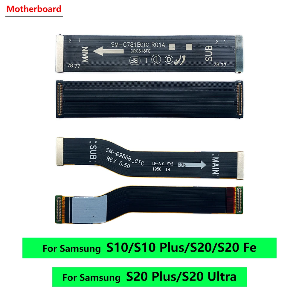 20 buah kabel fleksibel LCD Motherboard papan utama untuk Samsung S20 Ultra S20 Fe S10 Plus