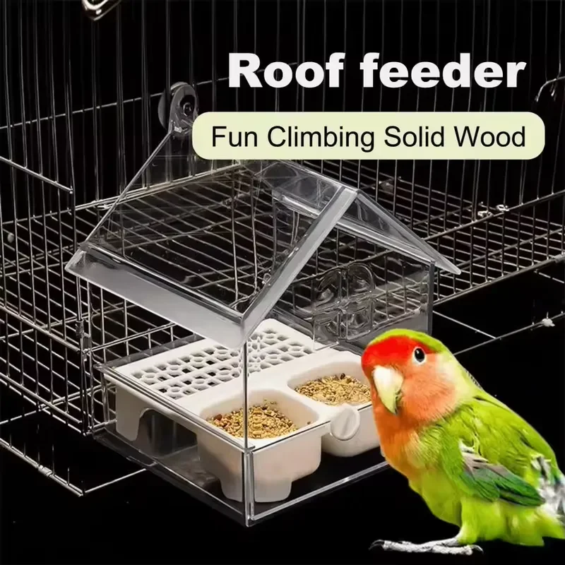 Bird Feeding Seed Collection Bowl Parrot Canary Value Set Spot Hanging Bracket