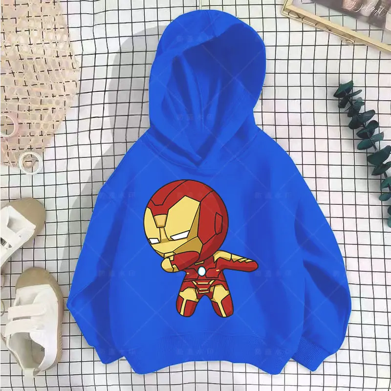 Sudaderas con capucha de Marvel para niños y niñas, sudaderas con capucha CaptainAmerica de Hulk, Tops de primavera y otoño, 2024