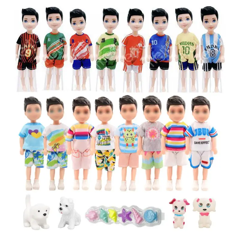 

Clothes For Doll Kids Toys Mini Football Suits 5.5 Inch Doll Wear Fast Shipping Accessories For Barbie Famaly Girl Boys DIY Game