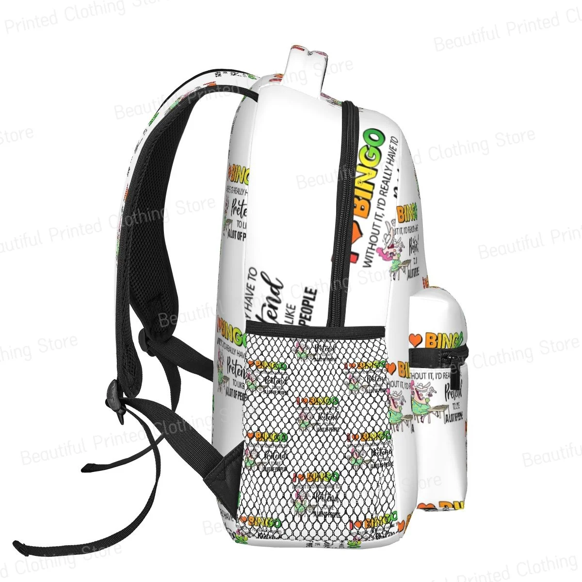 I Love Bingo Without It, I'd Really Have To Pretend To Like A Lot Of People Boys Girls Bookbag Laptop Rucksack Shoulder