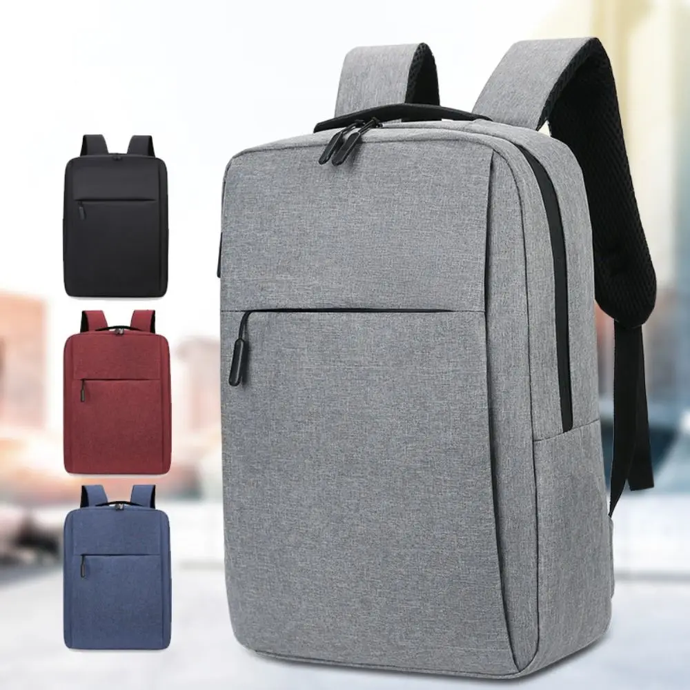 Mochila versátil de tela Oxford para estudiantes, morral de negocios lavable de 15,6 pulgadas, color negro, gris, azul y rojo, Unisex