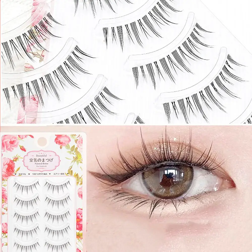 

Natural Artificial False Eyelashes Fairy Hair Handmade Makeup Lashes Cos Little Devil Grafted Fish Tail Segment Eyelashes