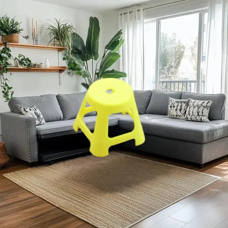 Plastikowe miniaturowe stołki, zestaw 5 sztuk; Akcesoria do domku dla lalek; Meble modelarskie w skali 1/12; Zabawka do zabawy w udawanie