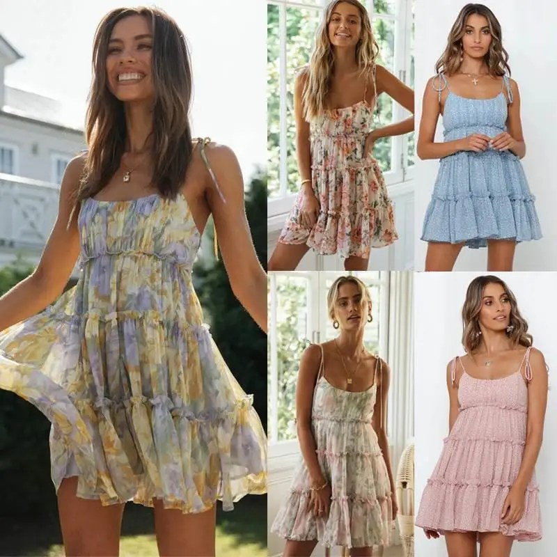 Summer Wind Speed S One Oulder Bal Slim Fit Svel ter Ne ort Rock Cake Sle Sweet Sle Midi Dr