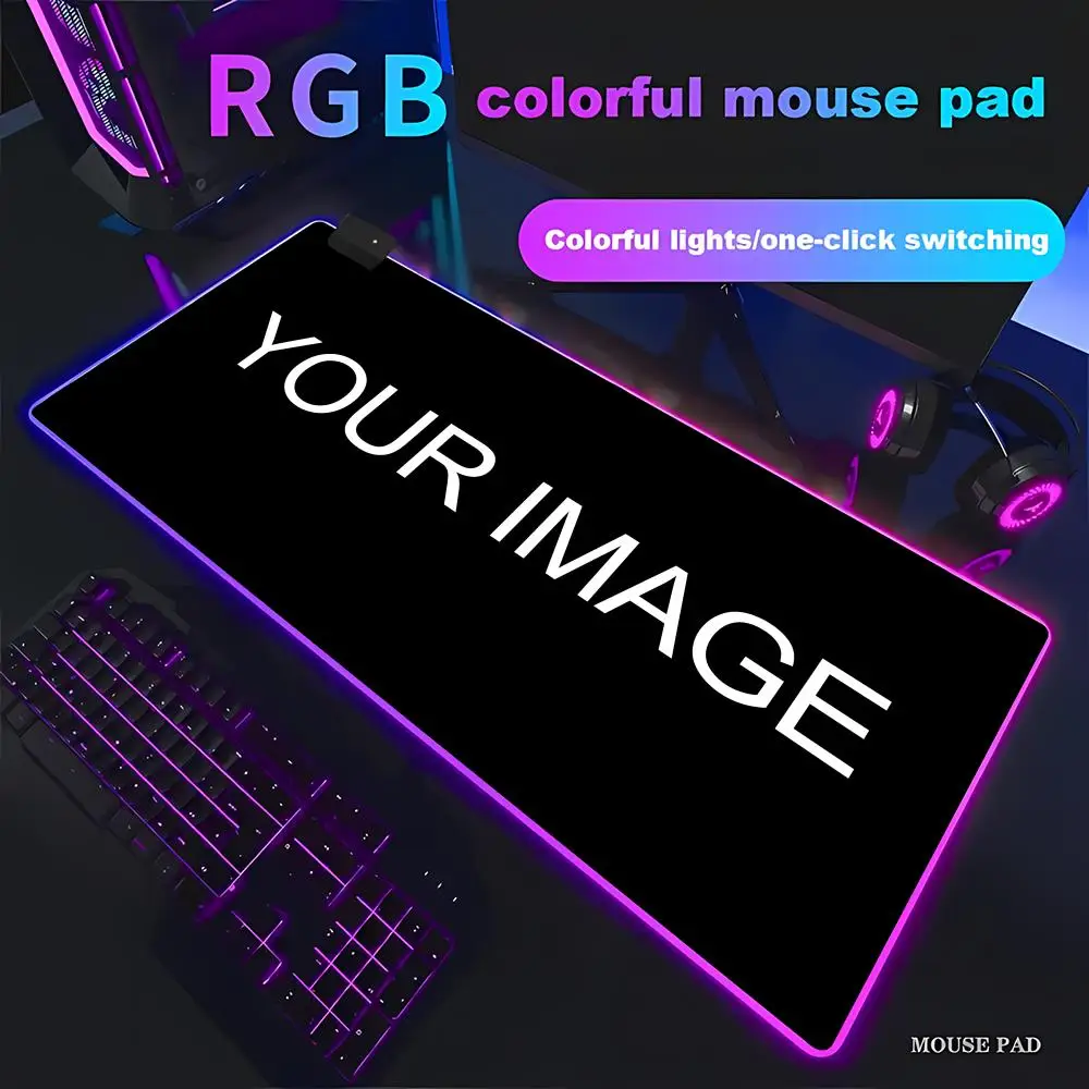 

Игровой коврик HYBXAXC с RGB-подсветкой, персонализированный, с LED-подсветкой, большой, для настольных игр, подарок для геймера, парня.