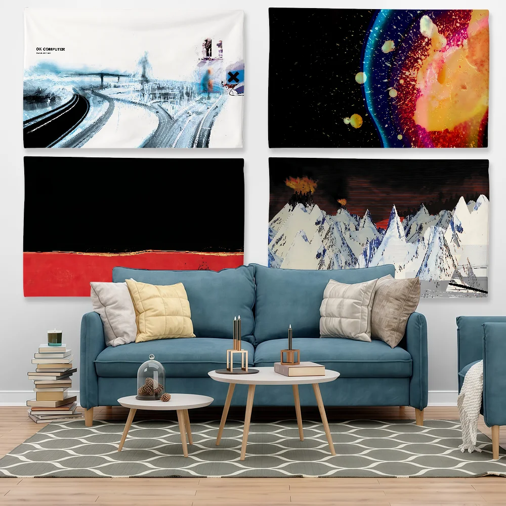 Fashion R-Radio-headES Flag Tapestry Outdoor Party Bedroom Living Room Dormitory Decorative Themed Wall Hanging Banner Gift