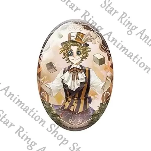 Official Identity V Anime Cosplay Cartoon Oval Tinplate Badge Emblem Night Watch Embalmer Sculptor Little Girl Doctor Acrobat view 6