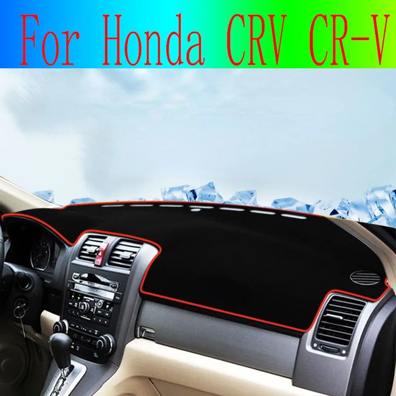 

For Honda CRV CR-V 2007-2010 Car Dashboard Avoid Light Sun Shade Pad Cover Mat Carpets Anti-UV Accessories Interior Objects